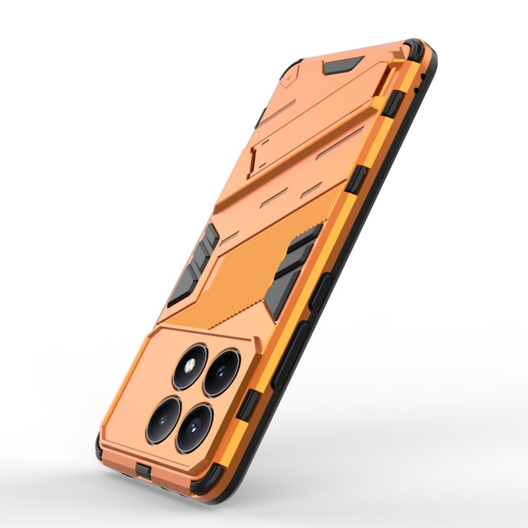 For Xiaomi Redmi K70E 5G Punk Armor 2 in 1 PC + TPU Phone Case with Holder(Orange)