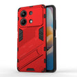 For Xiaomi Redmi Note 13R Pro 5G Punk Armor 2 in 1 PC + TPU Phone Case with Holder(Red) - Xiaomi Cases by PMC TechLife | Online Shopping South Africa | PMC TechLife | Buy Now Pay Later Mobicred