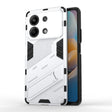 For Xiaomi Redmi Note 13R Pro 5G Punk Armor 2 in 1 PC + TPU Phone Case with Holder(White) - Xiaomi Cases by PMC TechLife | Online Shopping South Africa | PMC TechLife | Buy Now Pay Later Mobicred