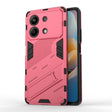 For Xiaomi Redmi Note 13R Pro 5G Punk Armor 2 in 1 PC + TPU Phone Case with Holder(Light Red) - Xiaomi Cases by PMC TechLife | Online Shopping South Africa | PMC TechLife | Buy Now Pay Later Mobicred