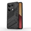 For Xiaomi Redmi Note 13 Pro 4G Global Punk Armor 2 in 1 PC + TPU Phone Case with Holder(Black) - Note 13 Pro Cases by PMC TechLife | Online Shopping South Africa | PMC TechLife | Buy Now Pay Later Mobicred