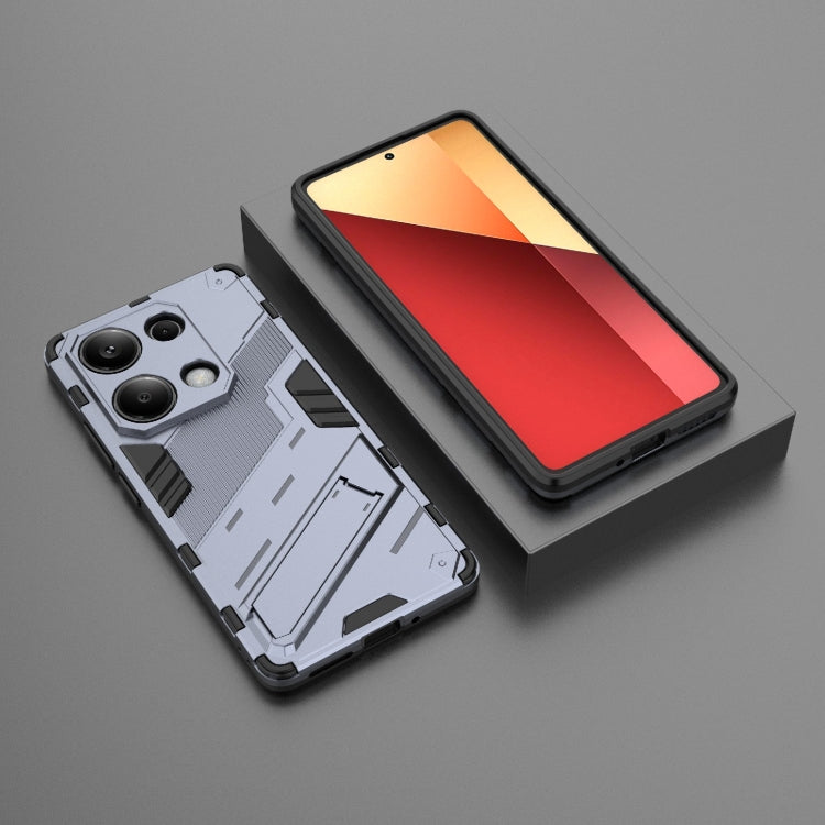For Xiaomi Redmi Note 13 Pro 4G Global Punk Armor 2 in 1 PC + TPU Phone Case with Holder(Grey)