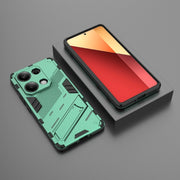 For Xiaomi Redmi Note 13 Pro 4G Global Punk Armor 2 in 1 PC + TPU Phone Case with Holder(Green)