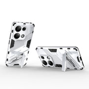 For Xiaomi Redmi Note 13 Pro 4G Global Punk Armor 2 in 1 PC + TPU Phone Case with Holder(White)
