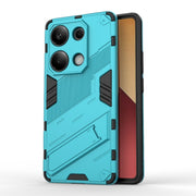 For Xiaomi Redmi Note 13 Pro 4G Global Punk Armor 2 in 1 PC + TPU Phone Case with Holder(Blue)