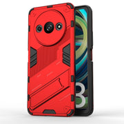 For Xiaomi Redmi A3 4G Global Punk Armor 2 in 1 PC + TPU Phone Case with Holder(Red)