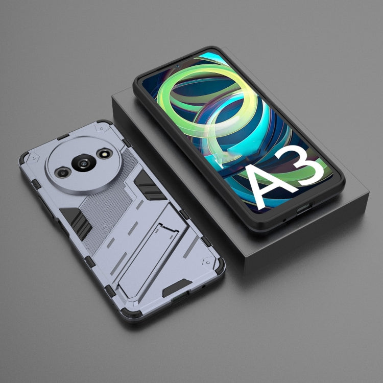 For Xiaomi Redmi A3 4G Global Punk Armor 2 in 1 PC + TPU Phone Case with Holder(Grey)