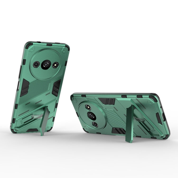 For Xiaomi Redmi A3 4G Global Punk Armor 2 in 1 PC + TPU Phone Case with Holder(Green)
