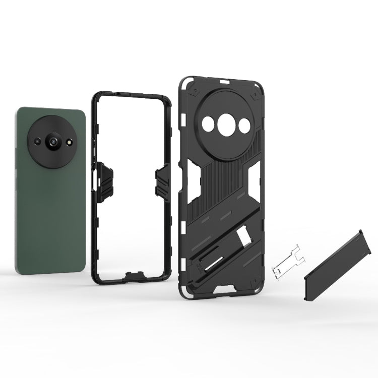 For Xiaomi Redmi A3 4G Global Punk Armor 2 in 1 PC + TPU Phone Case with Holder(Green)