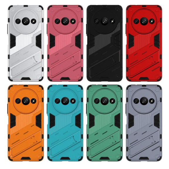 For Xiaomi Redmi A3 4G Global Punk Armor 2 in 1 PC + TPU Phone Case with Holder(Green)