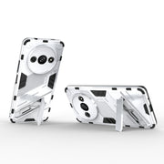 For Xiaomi Redmi A3 4G Global Punk Armor 2 in 1 PC + TPU Phone Case with Holder(White)