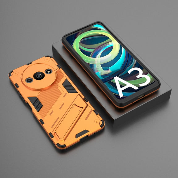For Xiaomi Redmi A3 4G Global Punk Armor 2 in 1 PC + TPU Phone Case with Holder(Orange)