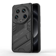 For Xiaomi 14 Ultra 5G Punk Armor 2 in 1 PC + TPU Phone Case with Holder(Black)