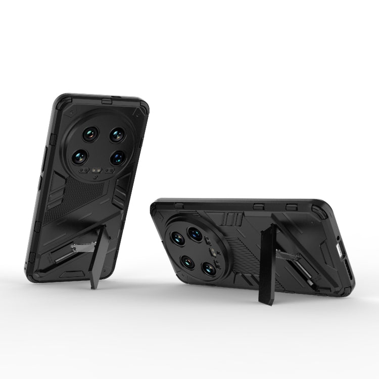 For Xiaomi 14 Ultra 5G Punk Armor 2 in 1 PC + TPU Phone Case with Holder(Black)