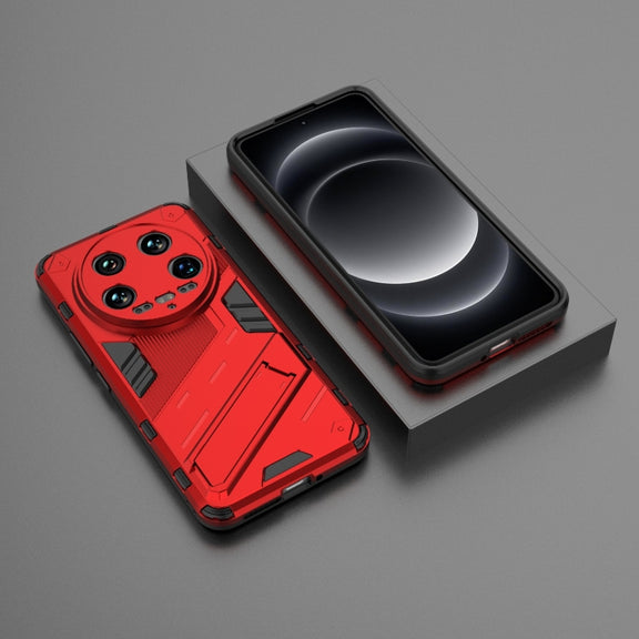 For Xiaomi 14 Ultra 5G Punk Armor 2 in 1 PC + TPU Phone Case with Holder(Red)