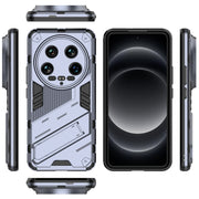 For Xiaomi 14 Ultra 5G Punk Armor 2 in 1 PC + TPU Phone Case with Holder(Grey)