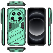 For Xiaomi 14 Ultra 5G Punk Armor 2 in 1 PC + TPU Phone Case with Holder(Green)