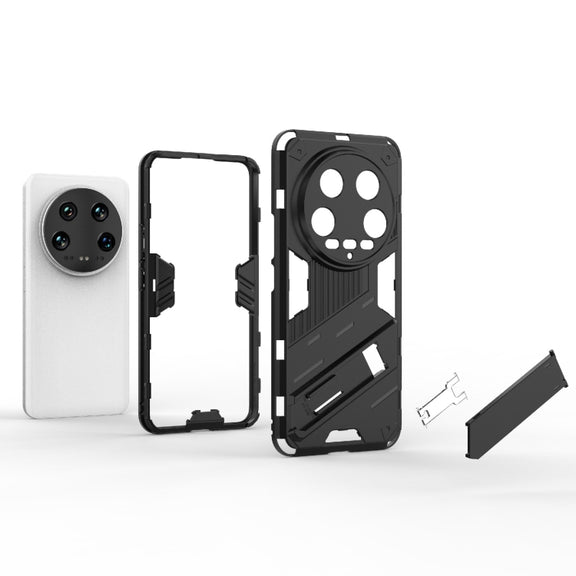 For Xiaomi 14 Ultra 5G Punk Armor 2 in 1 PC + TPU Phone Case with Holder(Green)