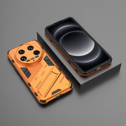 For Xiaomi 14 Ultra 5G Punk Armor 2 in 1 PC + TPU Phone Case with Holder(Orange)