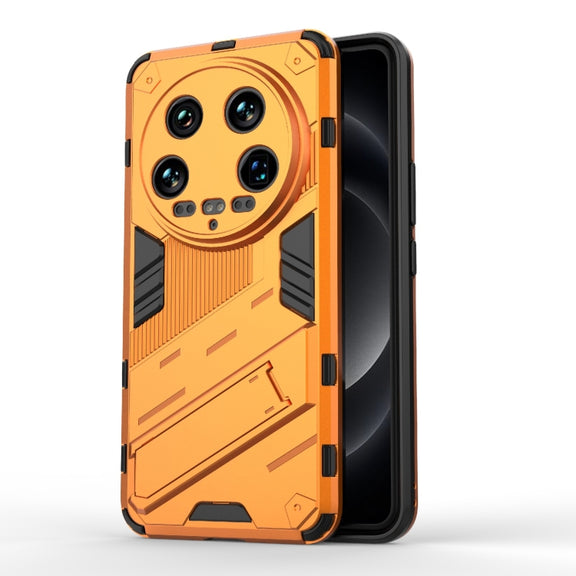 For Xiaomi 14 Ultra 5G Punk Armor 2 in 1 PC + TPU Phone Case with Holder(Orange)
