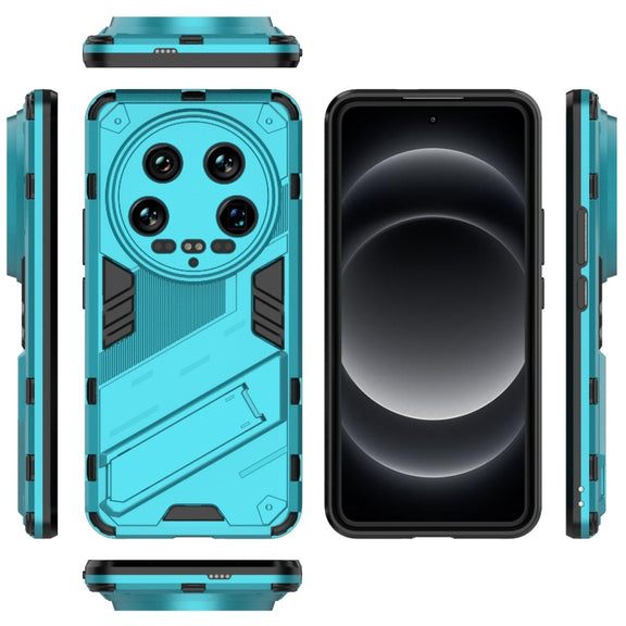 For Xiaomi 14 Ultra 5G Punk Armor 2 in 1 PC + TPU Phone Case with Holder(Blue)