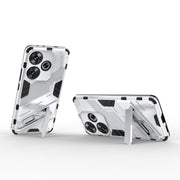 For Xiaomi Redmi Turbo 3 5G Punk Armor 2 in 1 PC + TPU Phone Case with Holder(White)