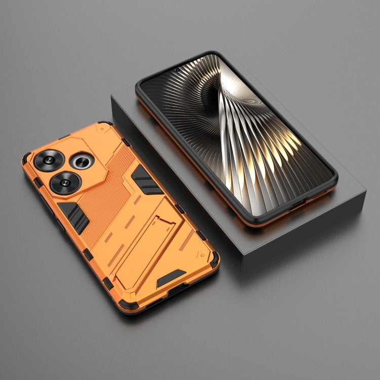 For Xiaomi Redmi Turbo 3 5G Punk Armor 2 in 1 PC + TPU Phone Case with Holder(Orange)