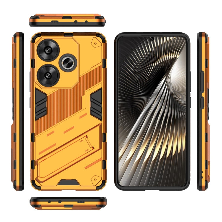 For Xiaomi Redmi Turbo 3 5G Punk Armor 2 in 1 PC + TPU Phone Case with Holder(Orange)