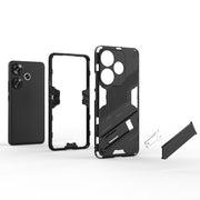 For Xiaomi Redmi Turbo 3 5G Punk Armor 2 in 1 PC + TPU Phone Case with Holder(Blue)