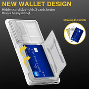 For Samsung Galaxy S24 Ultra 5G Full Coverage Phone Case with Holder / Card Slot(Transparent)