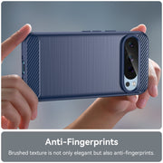 For Google Pixel 9 Carbon Fiber Brushed Texture TPU Phone Case(Blue)