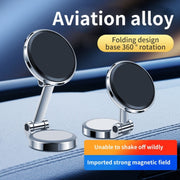 ZF016 Magnetic Alloy Foldable Car Dashboard Phone Holder(Silver)
