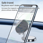 ZF016 Magnetic Alloy Foldable Car Dashboard Phone Holder(Silver)