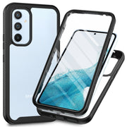 For Samsung Galaxy A54 5G Two-layer Integrated Transparent TPU + PC + PET Protective Phone Case(Black)