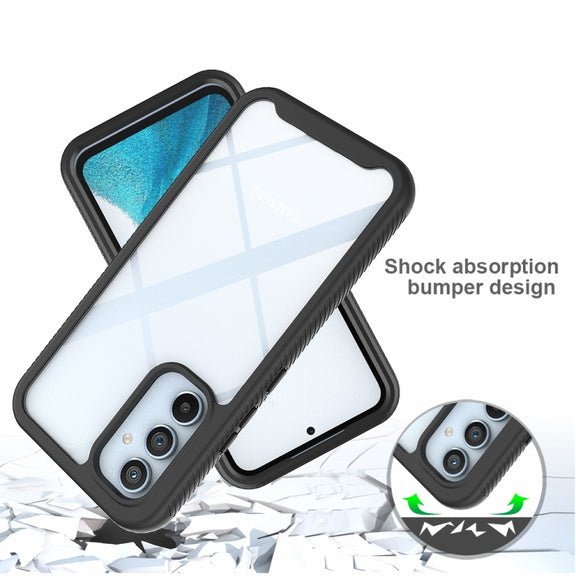 For Samsung Galaxy A54 5G Two-layer Integrated Transparent TPU + PC + PET Protective Phone Case(Black)