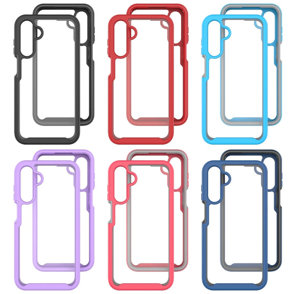 For Samsung Galaxy A15 5G Starry Sky Solid Color Shockproof TPU Clear PC Phone Case(Black)