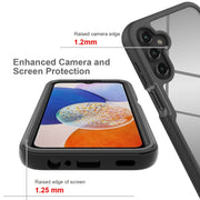 For Samsung Galaxy A15 5G Starry Sky Solid Color Shockproof TPU Clear PC Phone Case(Black)