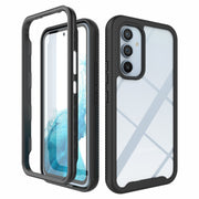 For Samsung Galaxy A54 5G Starry Sky Solid Color Shockproof TPU Clear PC Phone Case(Black)