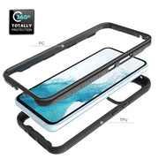 For Samsung Galaxy A54 5G Starry Sky Solid Color Shockproof TPU Clear PC Phone Case(Black)