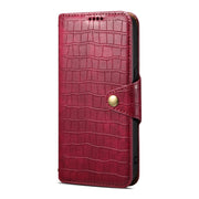 For Samsung Galaxy S24 Ultra 5G Denior Crocodile Texture Oil Edge Leather Phone Case(Rose Red)