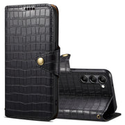 For Samsung Galaxy S24 5G Denior Crocodile Texture Oil Edge Leather Phone Case(Black)