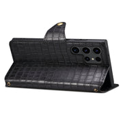 For Samsung Galaxy S24 5G Denior Crocodile Texture Oil Edge Leather Phone Case(Black)