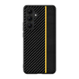 For Samsung Galaxy S25 5G Ultra-thin Carbon Fiber Texture Splicing Phone Case(Yellow) - Galaxy S25 5G Cases by PMC Jewellery | Online Shopping South Africa | PMC Jewellery | Buy Now Pay Later Mobicred