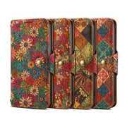 For Samsung Galaxy S24+ 5G Denior Flower Language Series Cork Fabric Oil Edge Leather Phone Case(Summer)