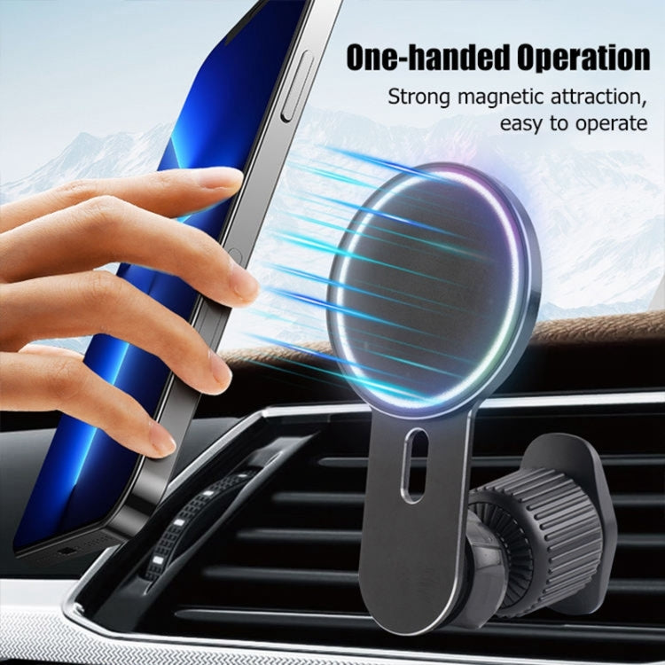 360 Degree Rotating Car Air Outlet Magnetic Phone Holder(Silver)