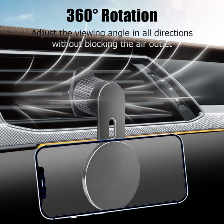 360 Degree Rotating Car Air Outlet Magnetic Phone Holder(Silver)