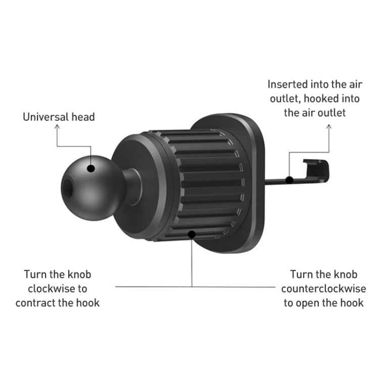 360 Degree Rotating Car Air Outlet Magnetic Phone Holder(Silver)