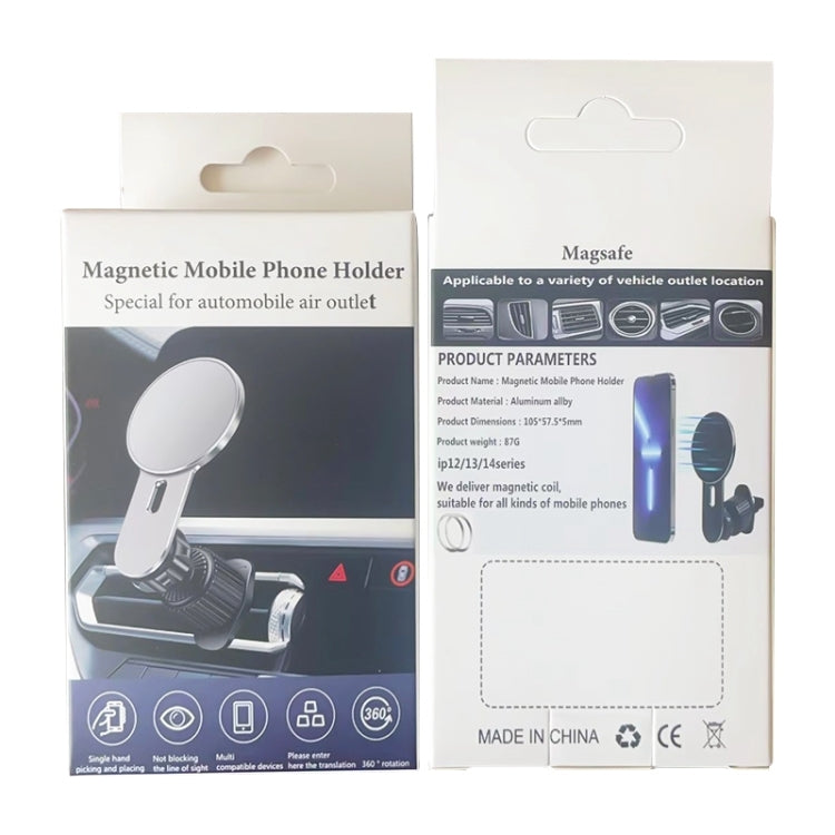360 Degree Rotating Car Air Outlet Magnetic Phone Holder(Black)
