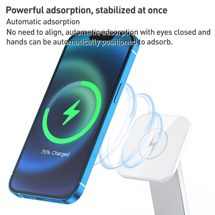 S16 15W 3 in 1 Foldable Wireless Fast Charging Phone Holder(White)