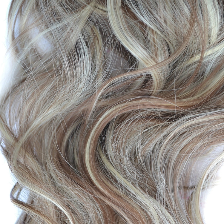 50cm 16 Card Long Curly Hair Wig Seamless Hair Extension Piece(3.2#)